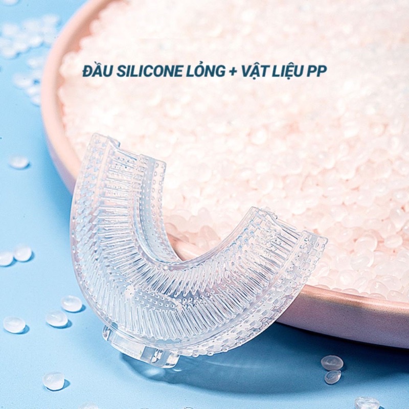 Bàn chải chữ U silicon cho bé từ 1-8 tuổi