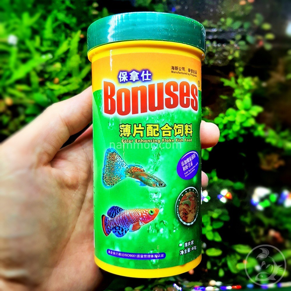 BONUSES Flake Fish Food - Thức Ăn Tổng Hợp Dạng Lá » Tăng Màu Sắc Cho Các Loại Cá (Bảy màu, Neon, Galaxy, Dario...)