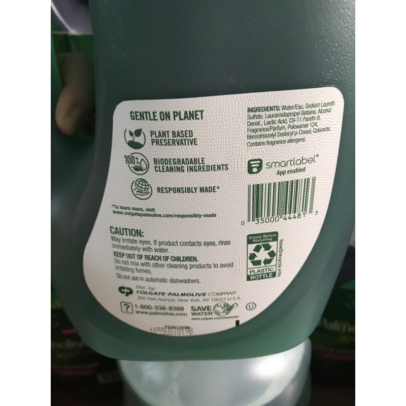 Nước rửa chén Palmolive 3L của Mỹ tẩy sạch dầu mỡ và mềm mại da tay