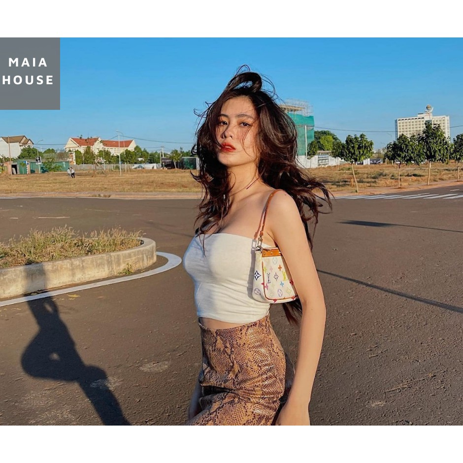 Áo croptop ống thun borip xịn xò mềm mịn, co giãn mạnh. | BigBuy360 - bigbuy360.vn