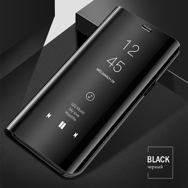 Bao da điện thoại cứng nắp gương thông minh cho Samsung Galaxy Note 10 Pro / 10 Lite / 9 / 8 / 5 / 4 / 3