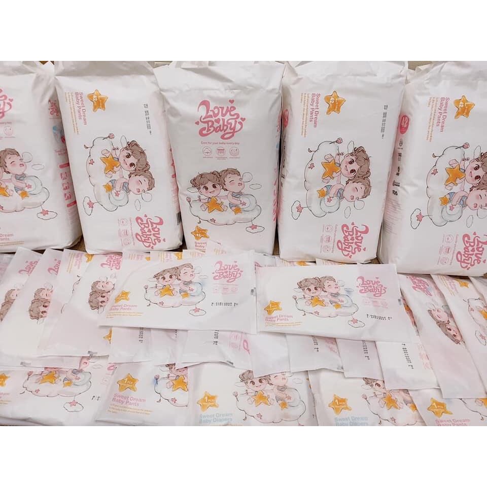 Bỉm, tã quần hữu cơ Love Baby NB36/S50/M46/L42/XL38