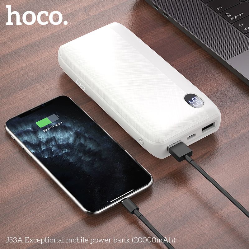 Sạc dự phòng Hoco J53A chính hãng dung lượng 20.000 mAh bảo hành 1 năm