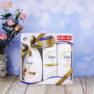 Bộ tắm gội xả set 3 Dove Nội địa Nhật mới nhất