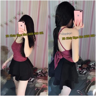 Áo thun gân kiểu combo thảo tây