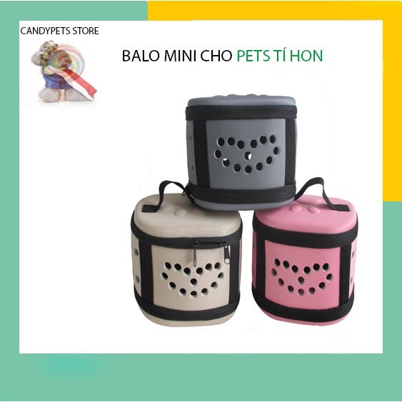 Túi vận chuyển chó mèo-túi đựng thú cưng hamster đi chơi đi du lịch size nhỏ chất liệu mút xốp EVA có thể gấp gọn