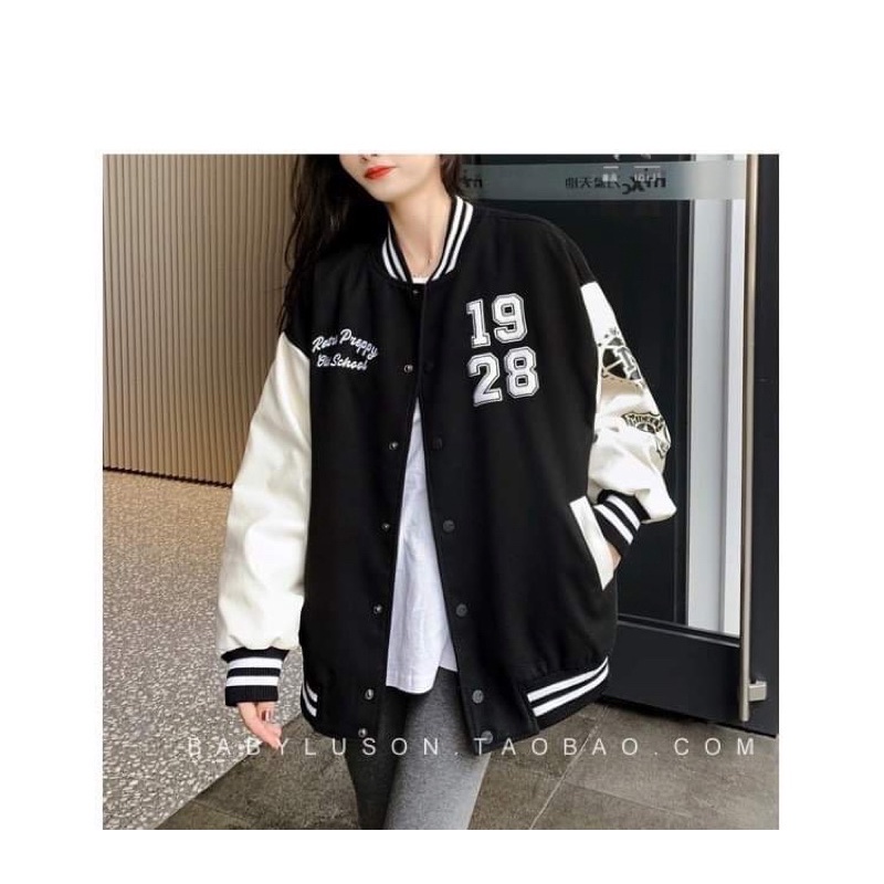 Áo khoác bomber phối tay 1928 HT12