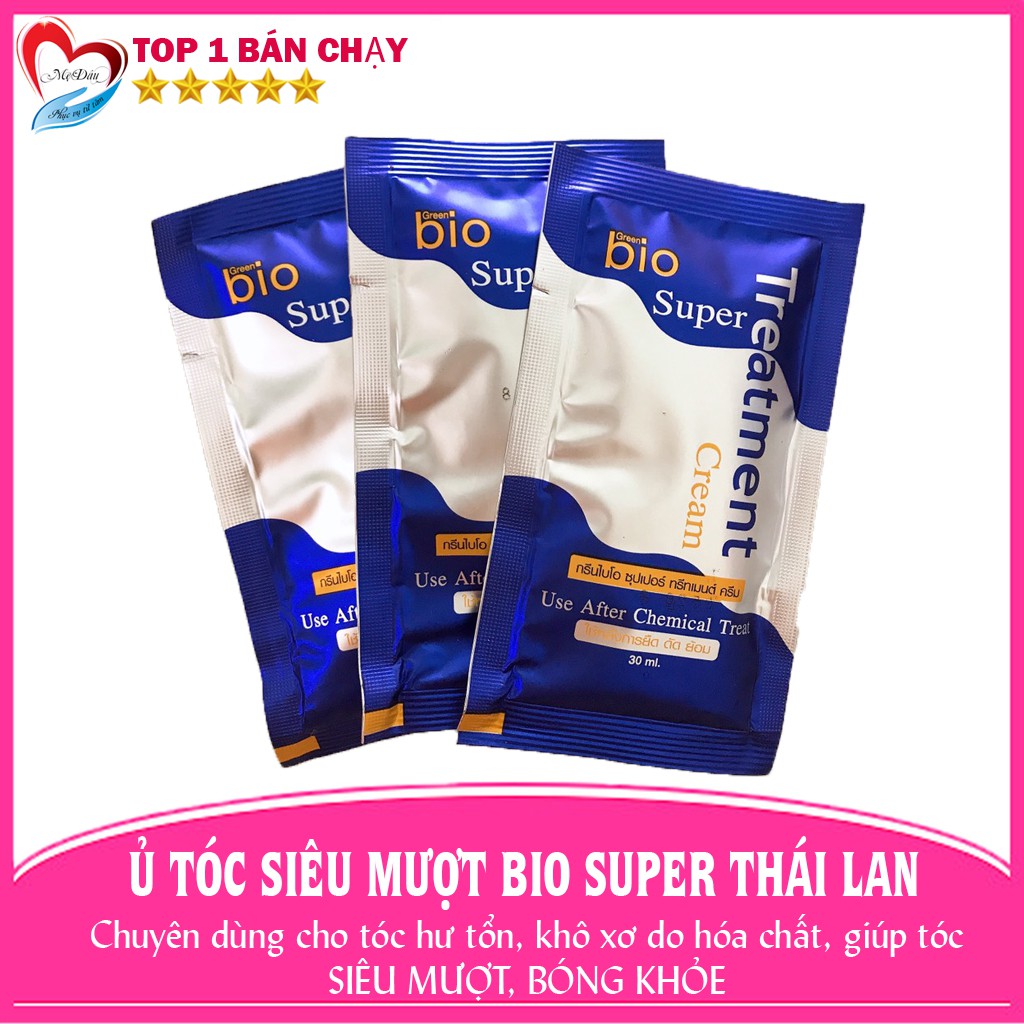 Combo 5 Gói Ủ Xả Tóc Bio Super Treatment 30 Thái Lan Giúp Phục Hồi Tóc Hư Tổn, Khô Xơ, Gãy Rụng Và Dưỡng Tóc Siêu Mượt
