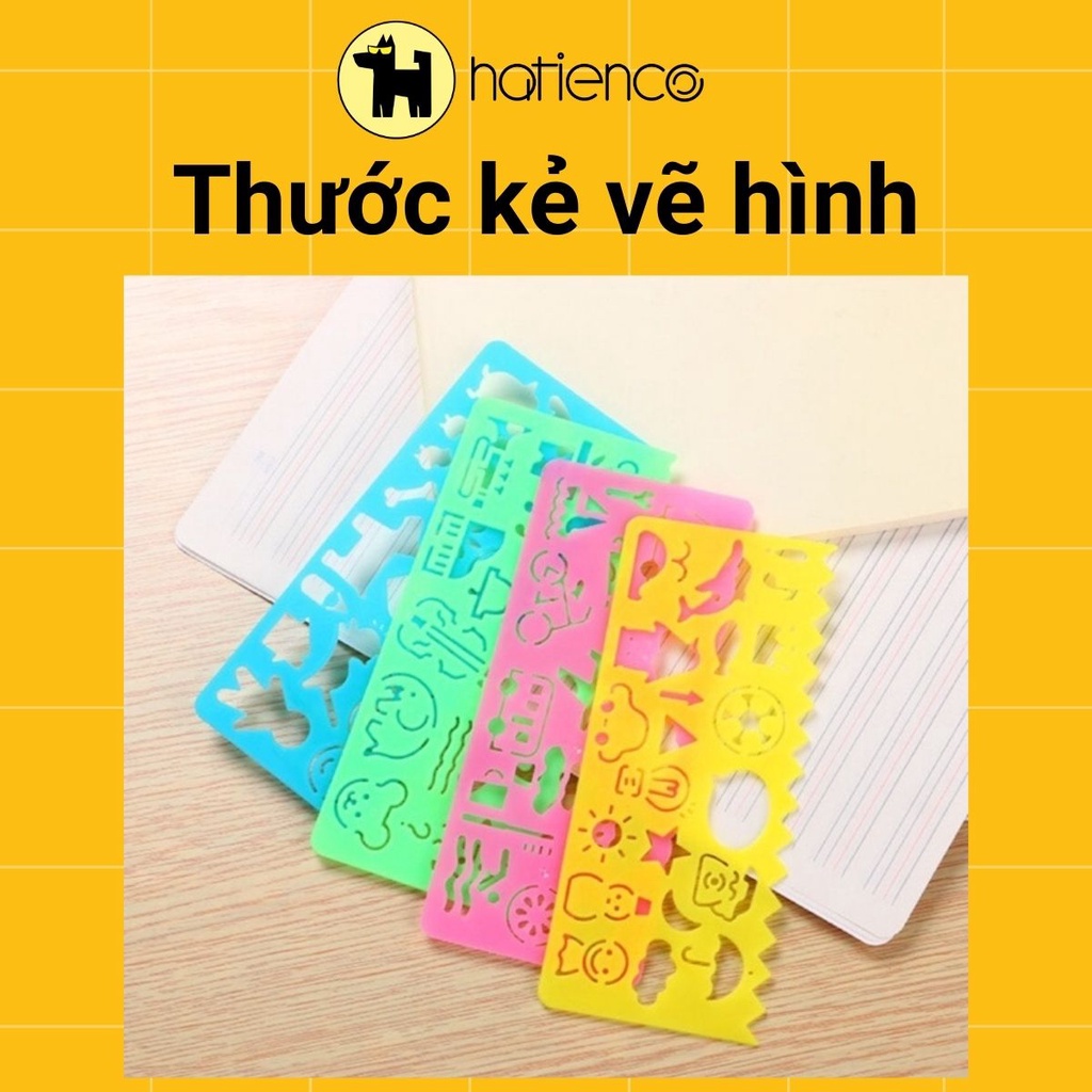 Thước vẽ hình con thú đồ vật cho bé sáng tạo