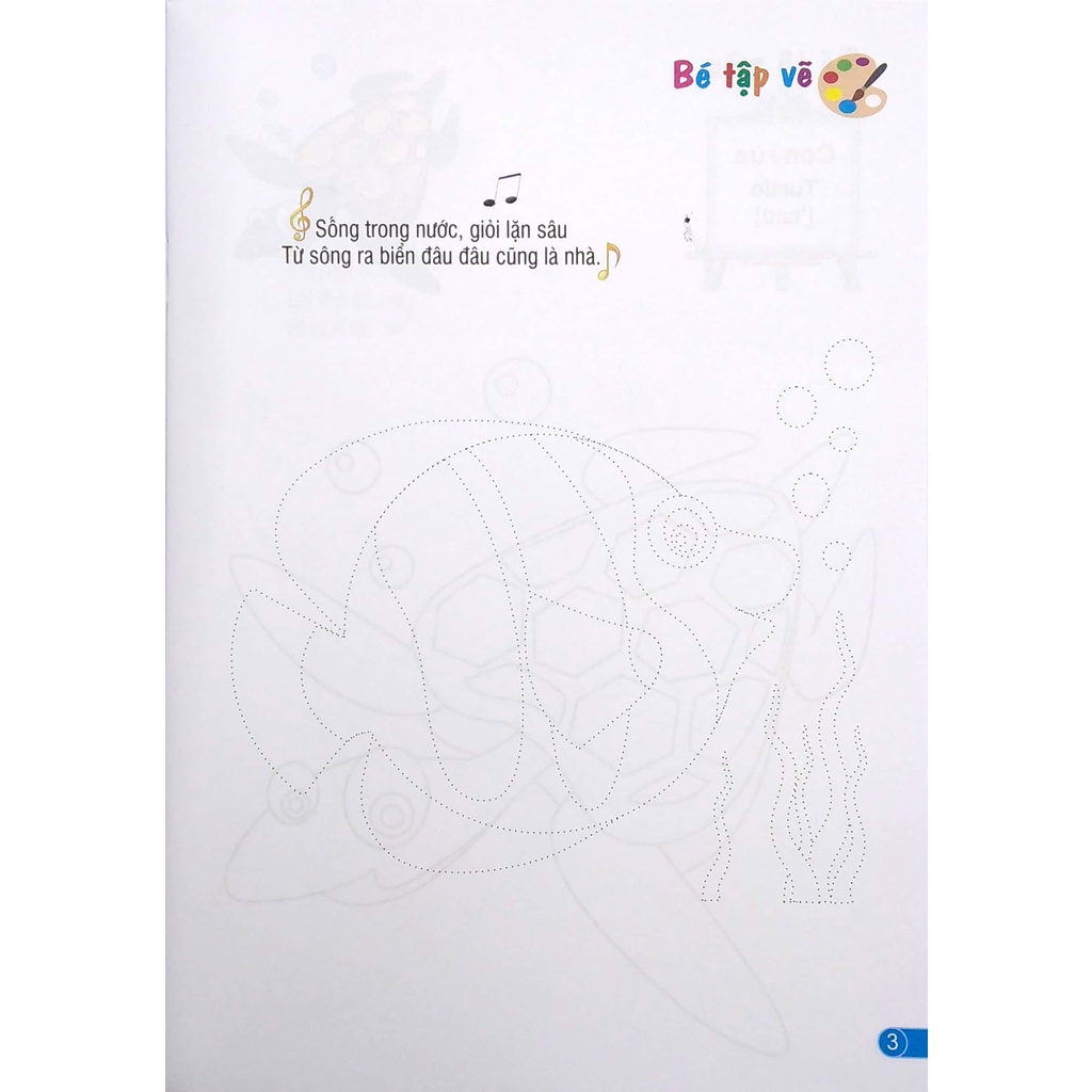 Sách Bé Tập Làm Họa Sĩ - Bé Tô Màu - Tập 1 - Động Vật Dưới Nước (Việt - Anh)