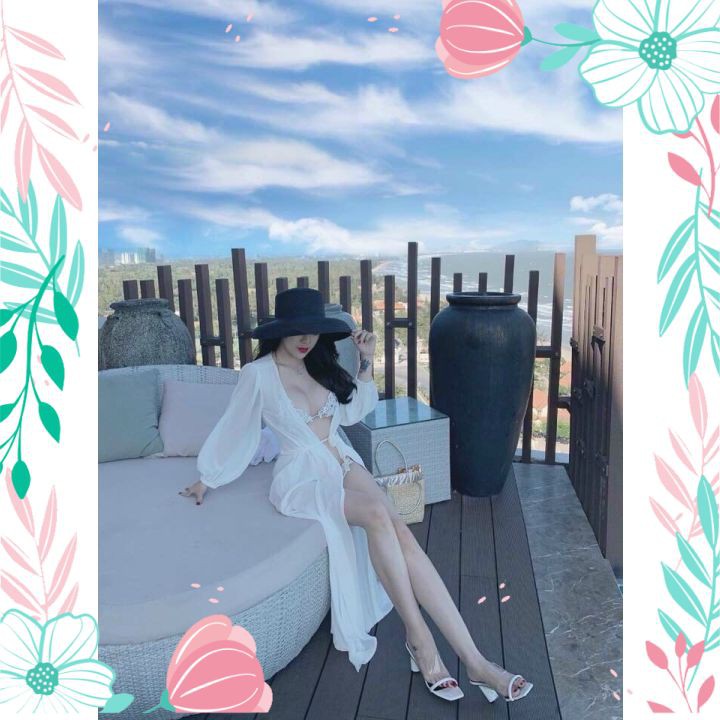 Áo Choàng Mỏng Đi Biển Dáng Dài | BigBuy360 - bigbuy360.vn