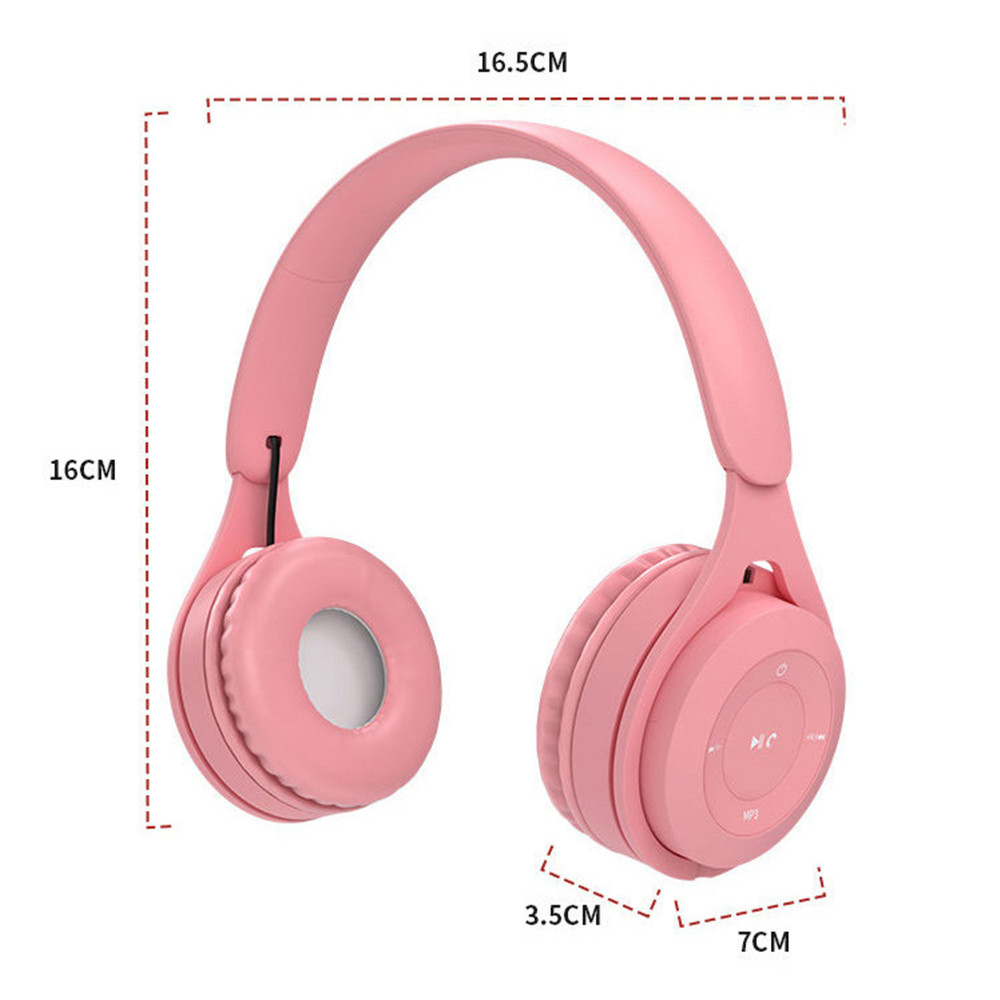 Tai Nghe Không Dây Lykry Bluetooth Âm Thanh Bass Stereo Màu Macaron Có Mic