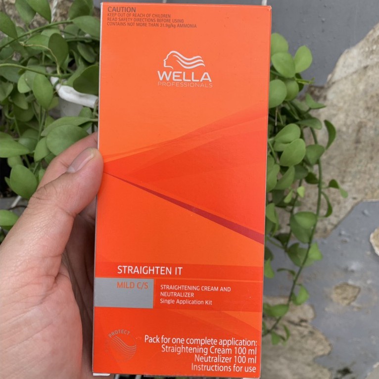 BỘ THUỐC DUỖI TÓC WELLA STRAIGHTEN IT 100ML X2