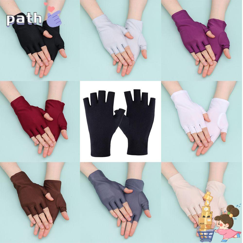 PATH Spring Autumn Half Finger Gloves Breathable Sun Protection Summer Mittens Short Men/Women Thin Tight Sports/Driving/Biking/Multicolor