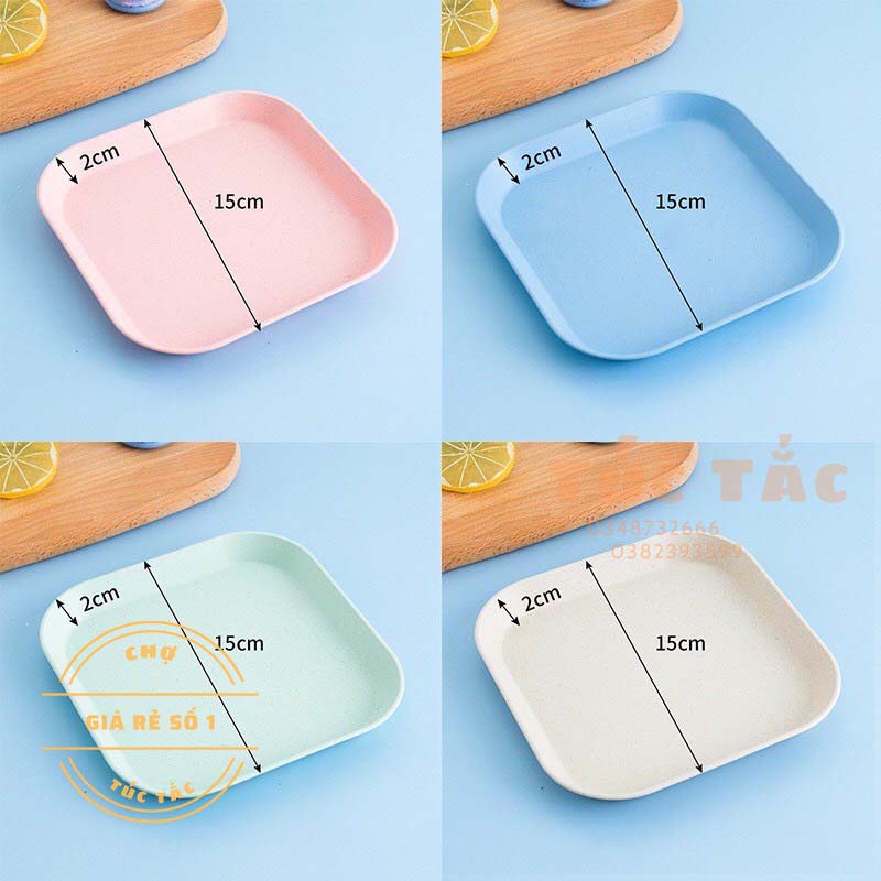 SET 8 CHIẾC ĐĨA LÚA MẠCH MẪU MỚI TONE MÀU PASTEL NGỌT NGÀO /COMBO 8C ĐĨA LÚA MẠCH - bán cả thế giới