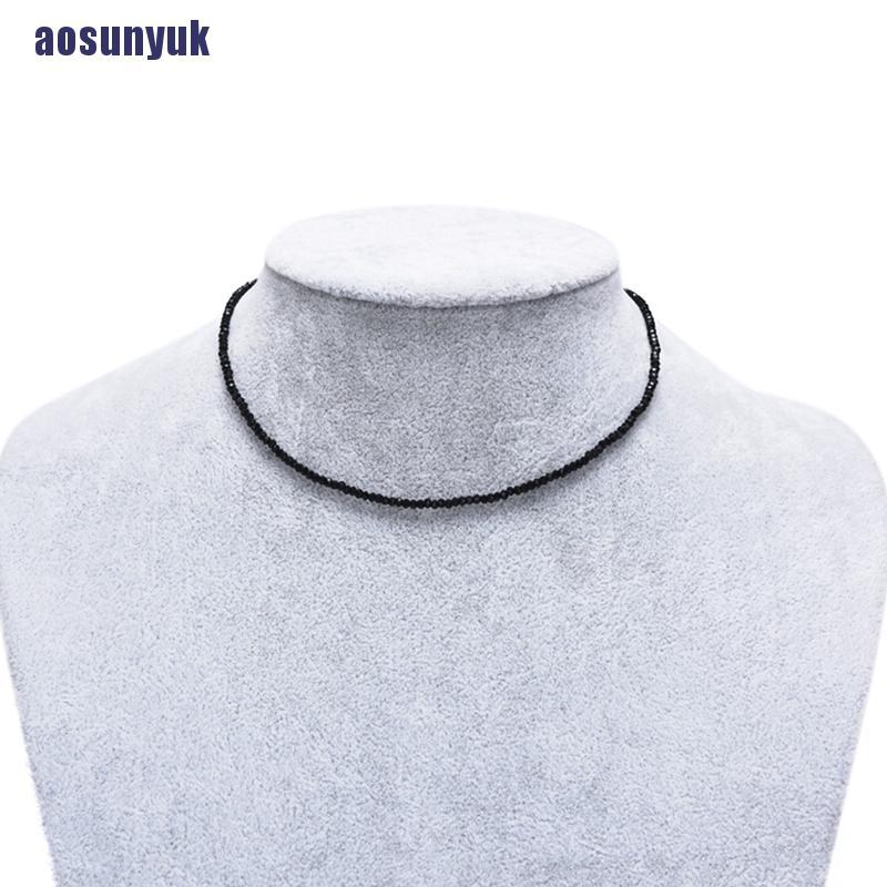 Vòng cổ choker màu đen đính đá pha lê quyến rũ cho nữ