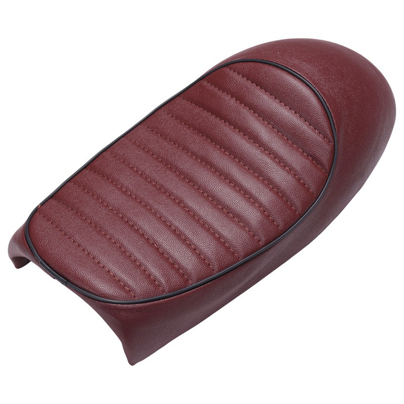 Motorcycle Retro Cafe Racer Seat Saddle Flat Pan Brat Seat Vintage Scramble For Cg125 Cb350 Cb400 Cb500 Cb750 Sr400 Xj Xs Pu Leather Cushion Brown