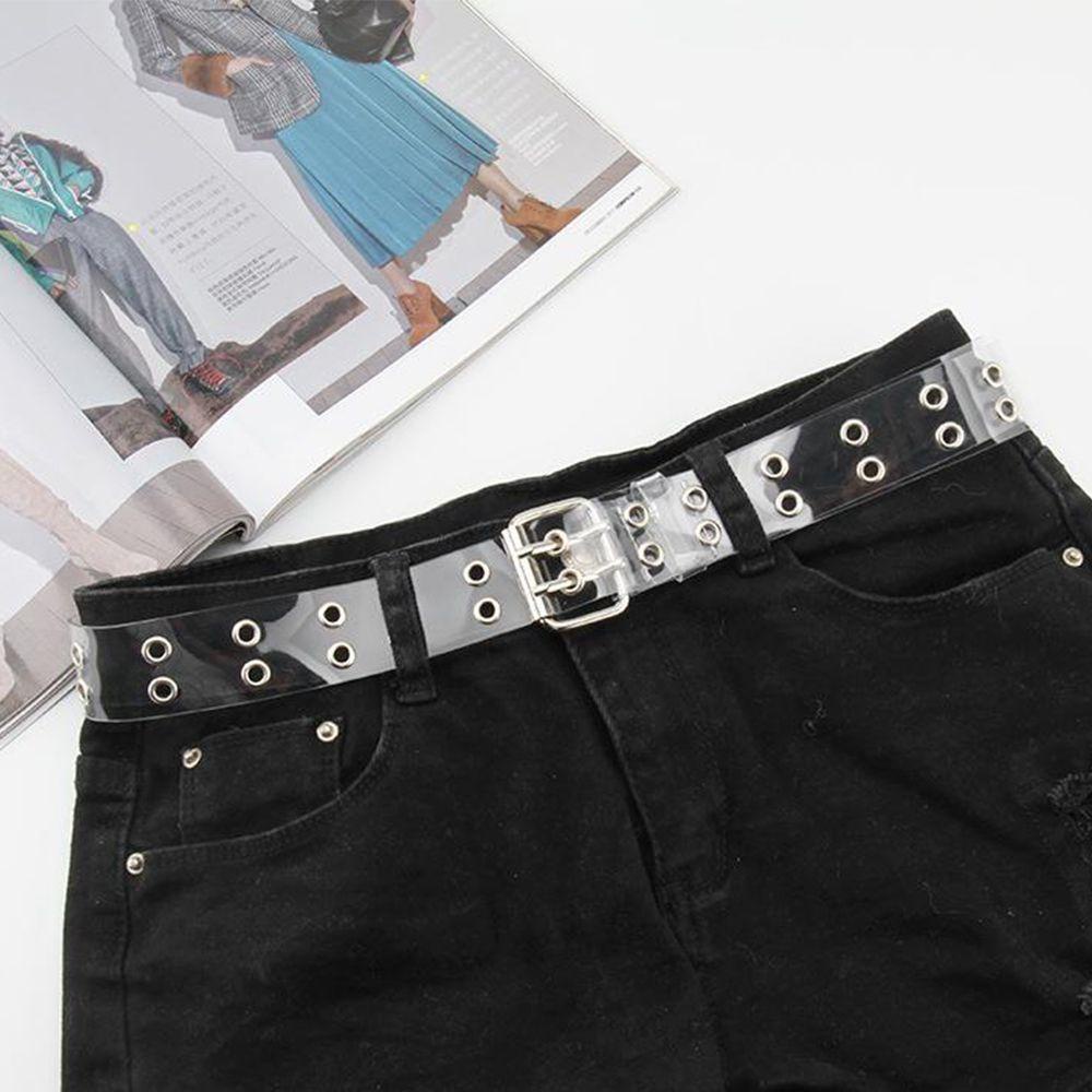 BACK2LIFE Thắt Lưng PVC Trong Suốt Với Khóa Cài Nhiều Màu Tùy Chọn Cho Nữ