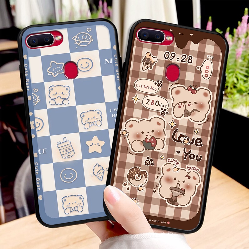 Ốp lưng Oppo A5S/ A7 / F9 / A12 in hình 3D GẤU cute be@r, soda, happy day cực hot ,thời thượng