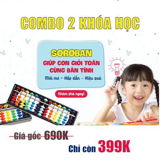 Toàn quốc- [E-voucher] COMBO 2 FULL khóa học Toán thông minh SOROBAN cho trẻ từ 4-14 tuổi [UNICA.VN]