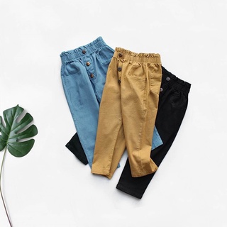 Quần dài linen lửng cao 3 nút