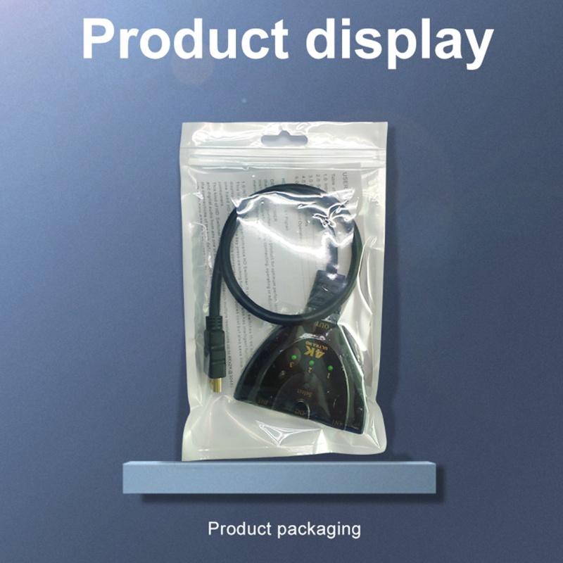 Công tắc 3x1 HDMI hỗ trợ 4K HD 3D với cáp tốc độ cao màu đen