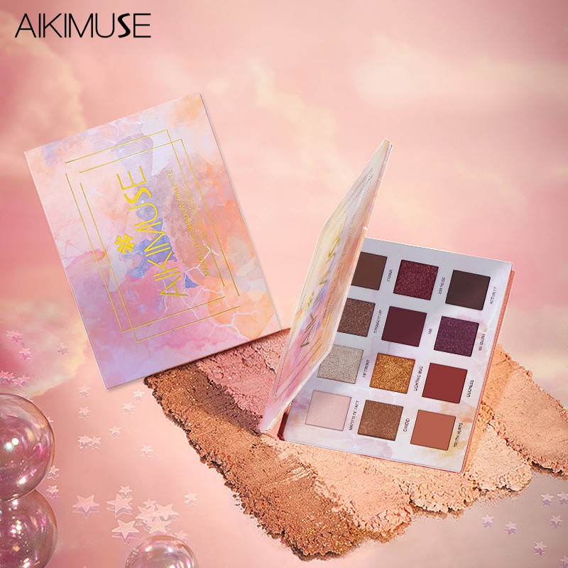 Bảng phấn mắt AIKIMUSE 12 màu sắc long lanh lâu trôi 150g | BigBuy360 - bigbuy360.vn