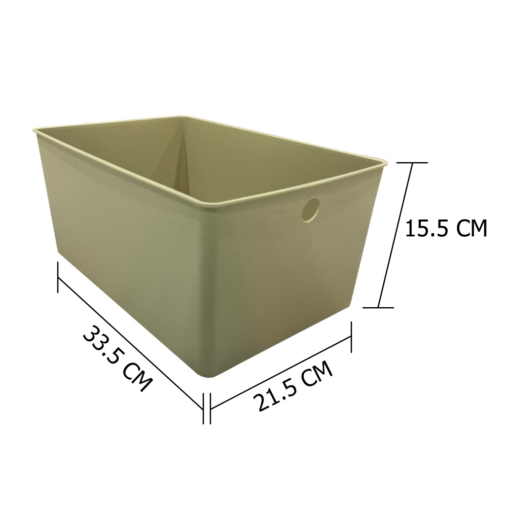 HomeBase STACKO Hộp đựng đồ bằng nhựa size L MILD W21.5xD33.5xH15.5cm màu xanh lá