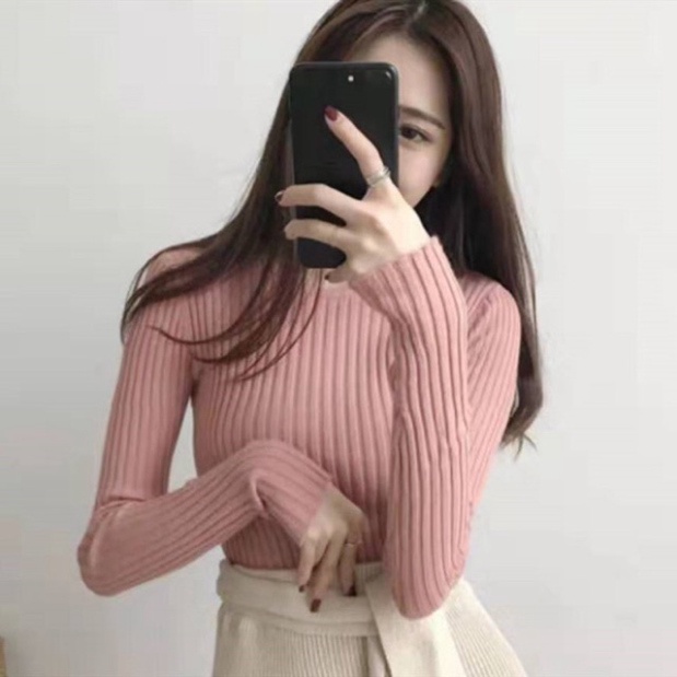 MS210 Áo len tăm cổ tròn siêu mềm (hàng nhà máy Quảng Châu) OLIVIA