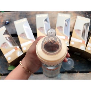 Bình sữa Natur vàng cổ rộng made in thailand