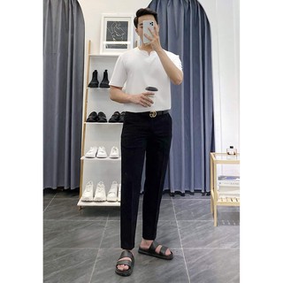 Áo thun bigsize nam trơn cổ tim v nhỏ - Basic tee