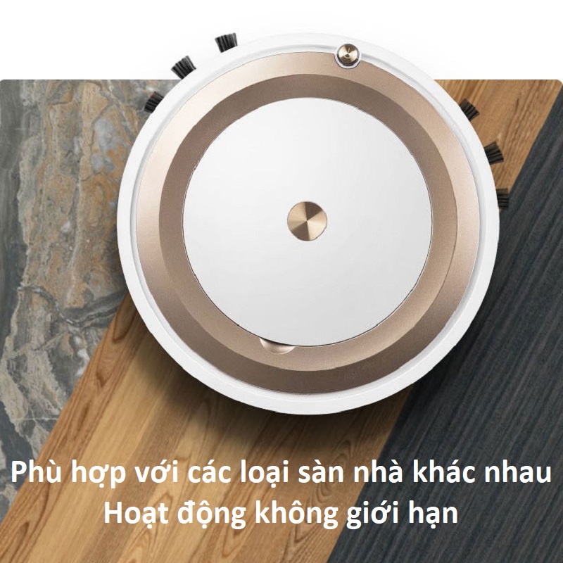 Robot hút bụi lau nhà thông minh dễ dàng điều khiển qua app trên điện thoại sử dụng pin sạc tại khohanggiarevn