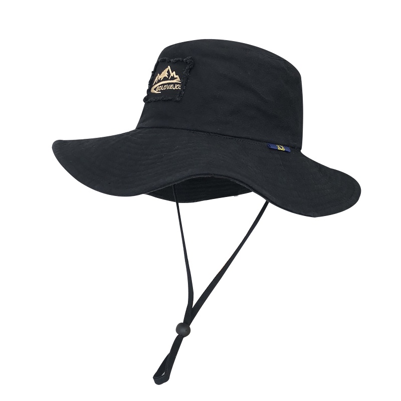 Nón Tai Bèo Vành Rộng Thêu Họa Tiết Phong Cách Nhật Bản Thời Trang Mùa Hè Cho Nam Và Nữ