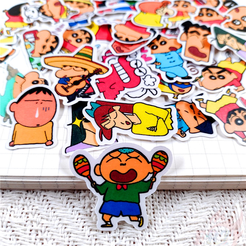 ★★★ Sticker Dán Trang Trí Nhật Ký Hình Cậu Bé Bút Chì Shin-chan Q-5 ★★★ Bộ 50 Miếng Dán Trang Trí Album Thời Trang DIY Kích Thước 2~3cm