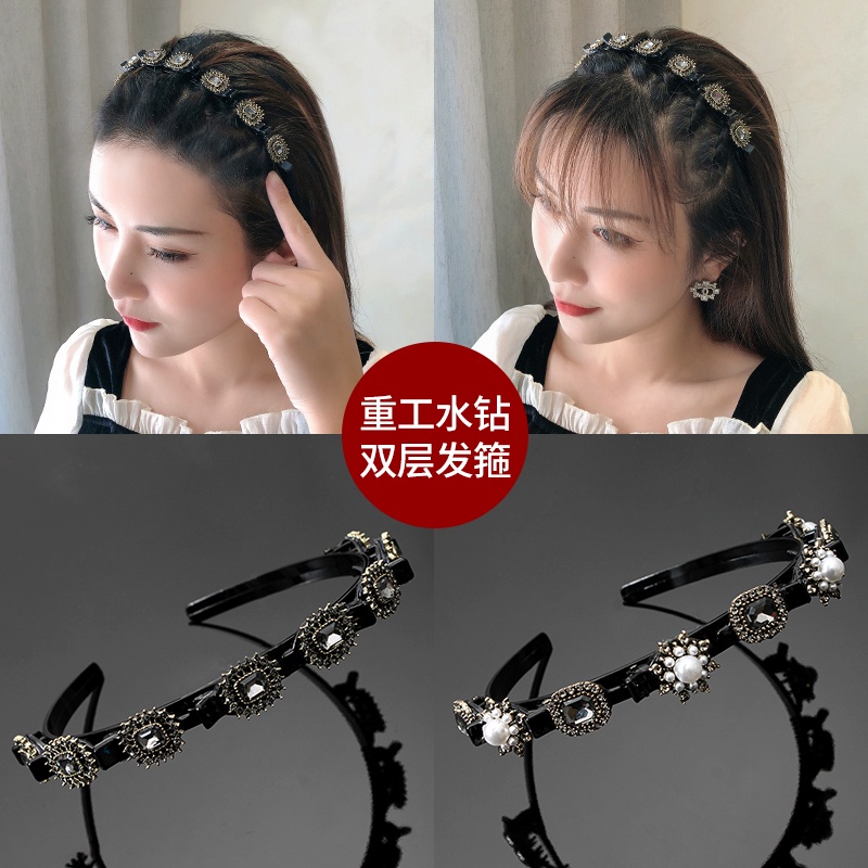 Băng Đô Dây Bện Đính Ngọc Trai Thời Trang Cho Nữ