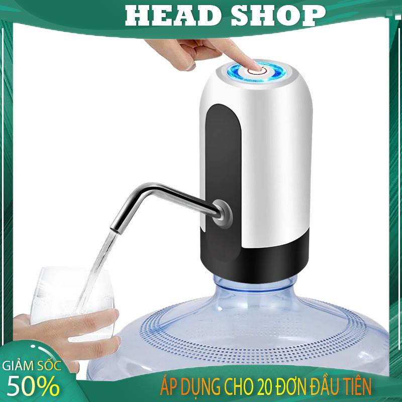 Vòi bơm hút bình nước tự động LC-012 máy bơm nước có sạc USB HEAD SHOP