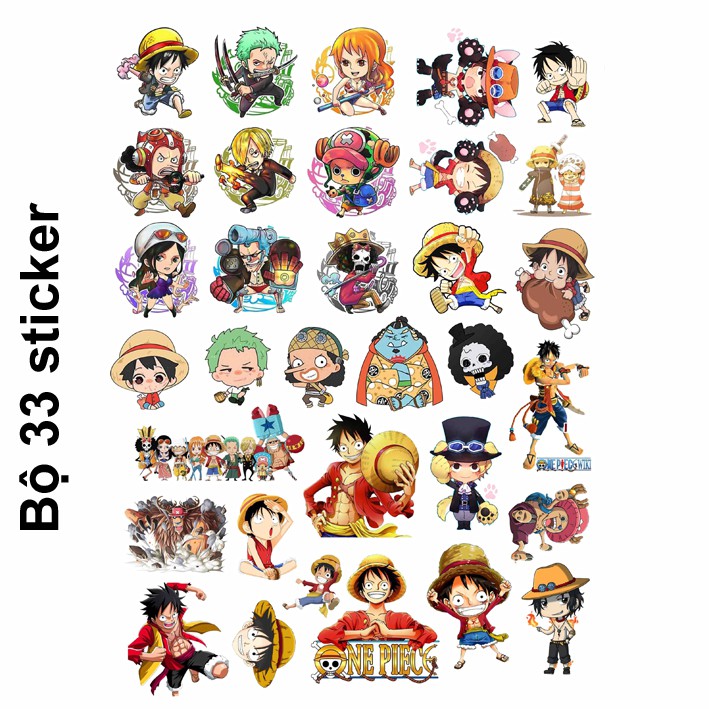 Sticker/ Hình dán anime One Piece(random)