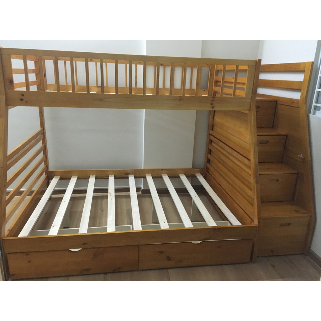 [XẢ HÀNG] Giường 2 Tầng Belle Espirit Gỗ Tự Nhiên Cao Cấp - Vàng Gỗ | BigBuy360 - bigbuy360.vn