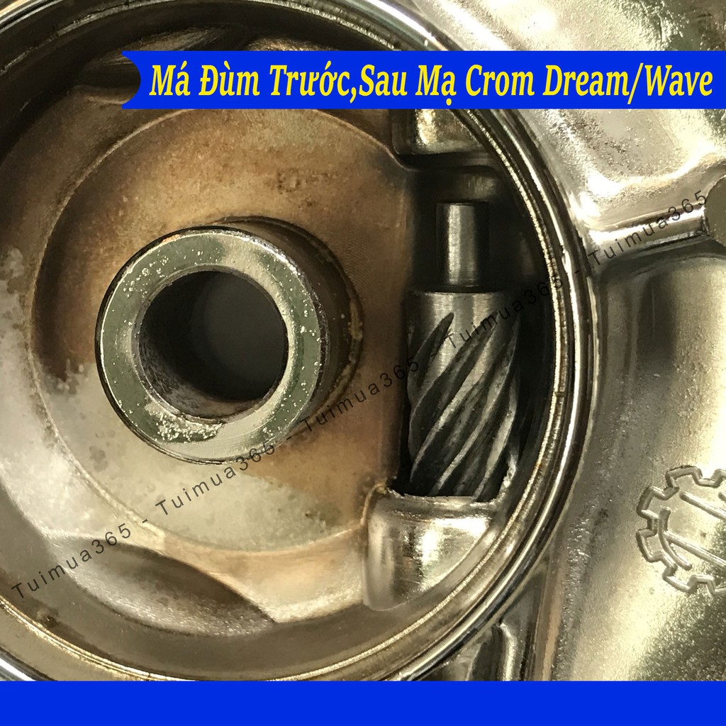 Cặp Má Đùm Mạ Crom Trước, Sau Honda Dream / Wave