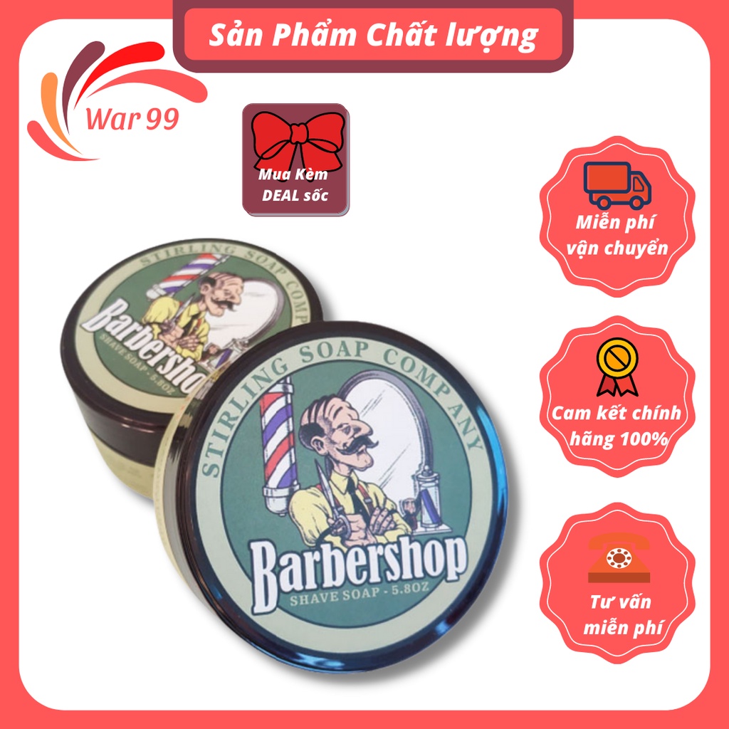 Sáp vuốt tóc nam tạo kiểu tóc cao cấp bóng mượt BarberShop Shave Soap 80gr