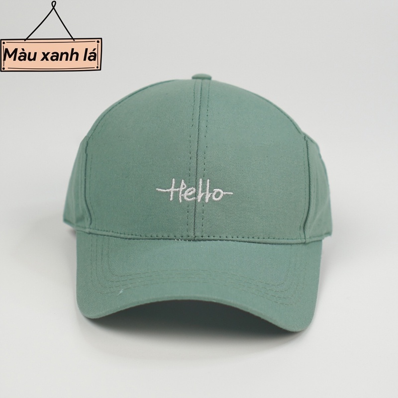 Mũ Lưỡi Trai Nón Kết Nhung Chữ Hello 432 Phong Cách Ulzzang Form Unisex Nam Nữ - Hata24h