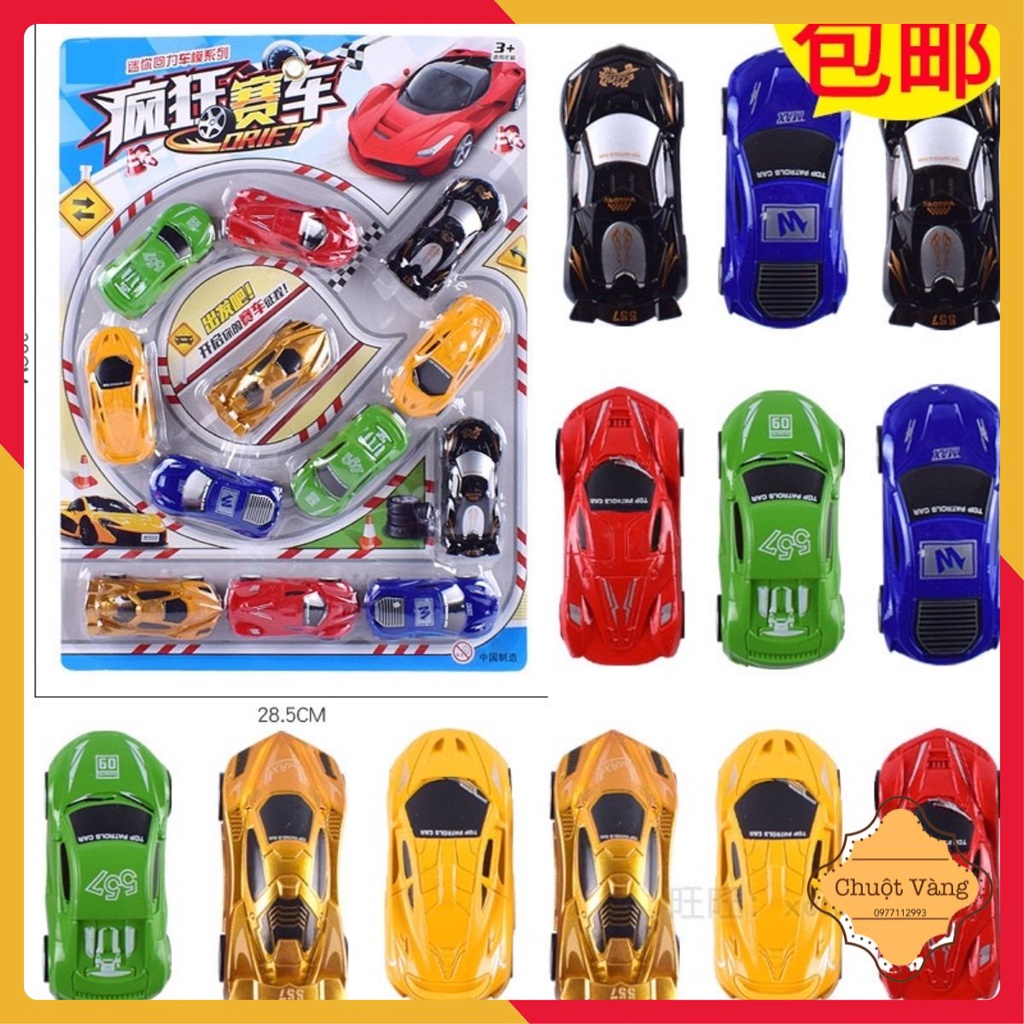 Set 12 Ô Tô Cho Bé Chạy Bằng Cót