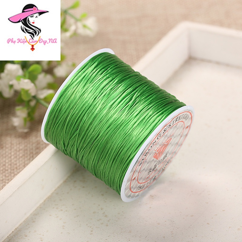 Dây Chun Xâu Vòng Tay Co Giãn, Loại Siêu Bền, Cuộn Dài 60m Đủ Màu Sắc