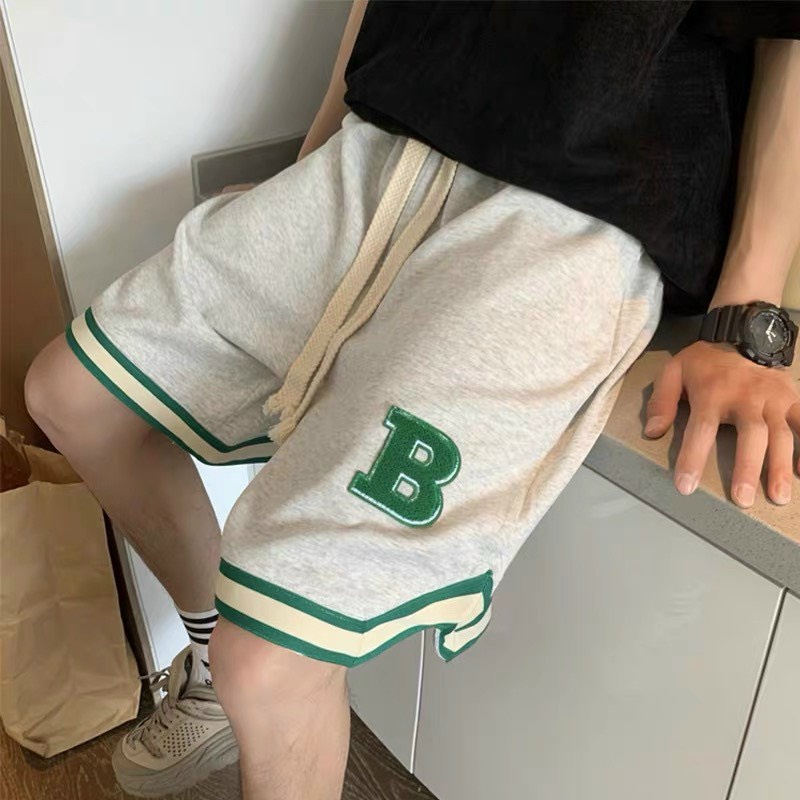 Quần Short Nỉ Viền Chữ B Chất Siêu Đẹp Dày Form Unisex Nam Nữ Kiểu Dáng Cá Tinh Năng Động Hàn Quốc Basic
