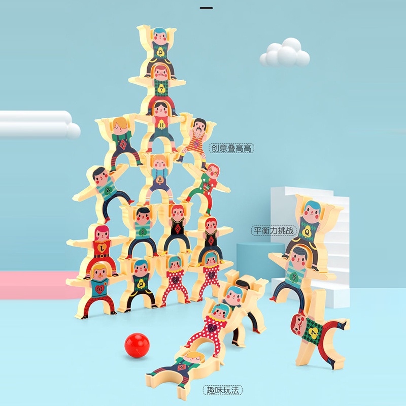 Xếp chồng cân bằng Hercules Jenga bộ đồ chơi xếp khối cân bằng nhựa