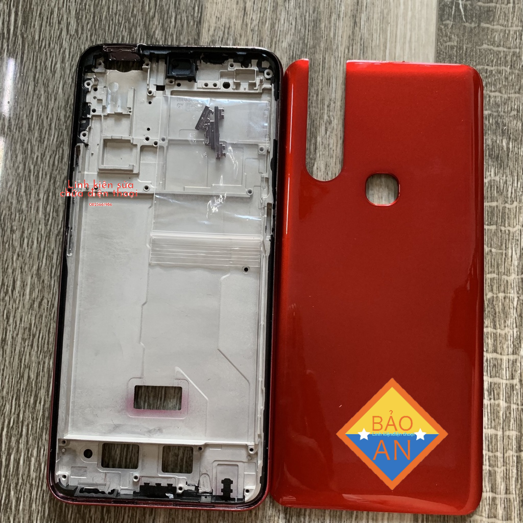 Vỏ vivo v15 bộ có nút bấm sườn,nắp lưng