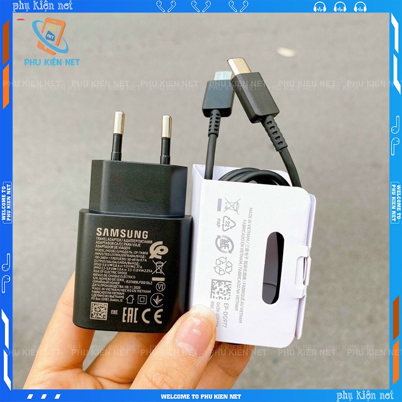 Bộ Sạc Nhanh Samsung 25W PD Chính Hãng Bóc Máy Zin