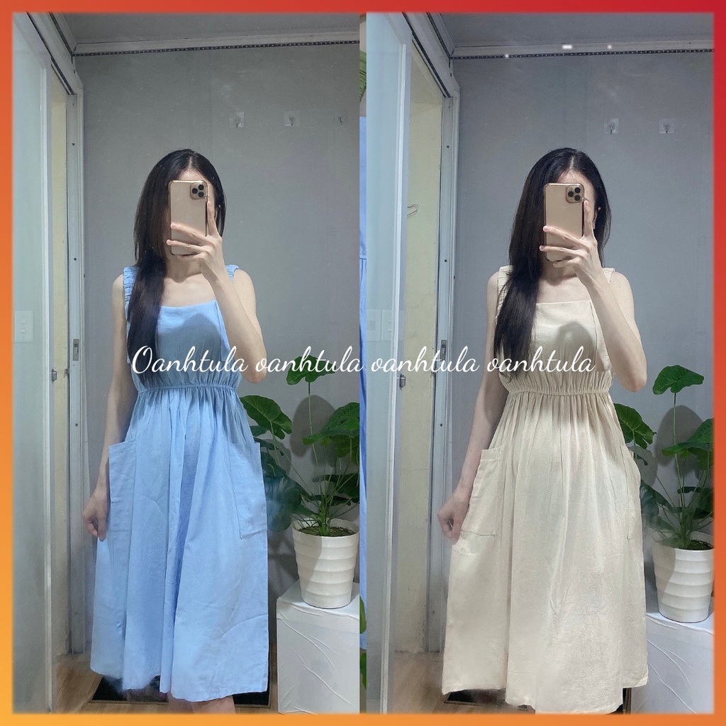 Váy đầm hai dây, đầm váy babydoll 5 màu đi biển đi chơi siêu hot MSP86437 | BigBuy360 - bigbuy360.vn