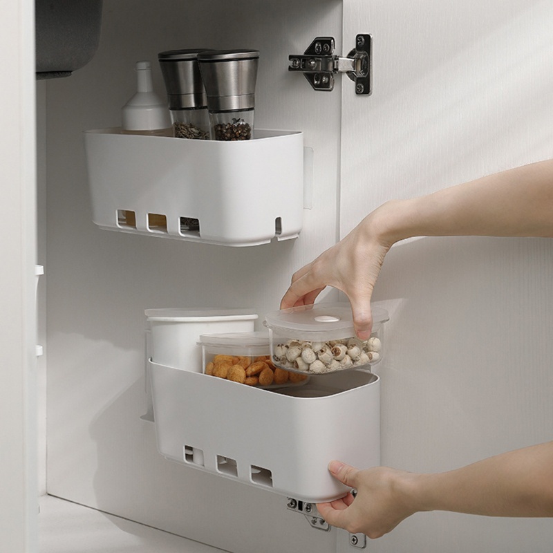 Hộp Đựng Gia Vị Dạng Đẩy Gắn Tường Đa Năng Cho Nhà Bếp