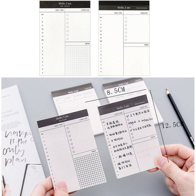 Tập giấy ghi chú 50 tờ thiết kế đơn giản tiện dụng cho học sinh/ nhân viên văn phòng